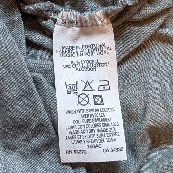 EUC (XS) - FRENCH CONNECTION Long Slv Ruched V-Neck Top - Picture 5 of 5